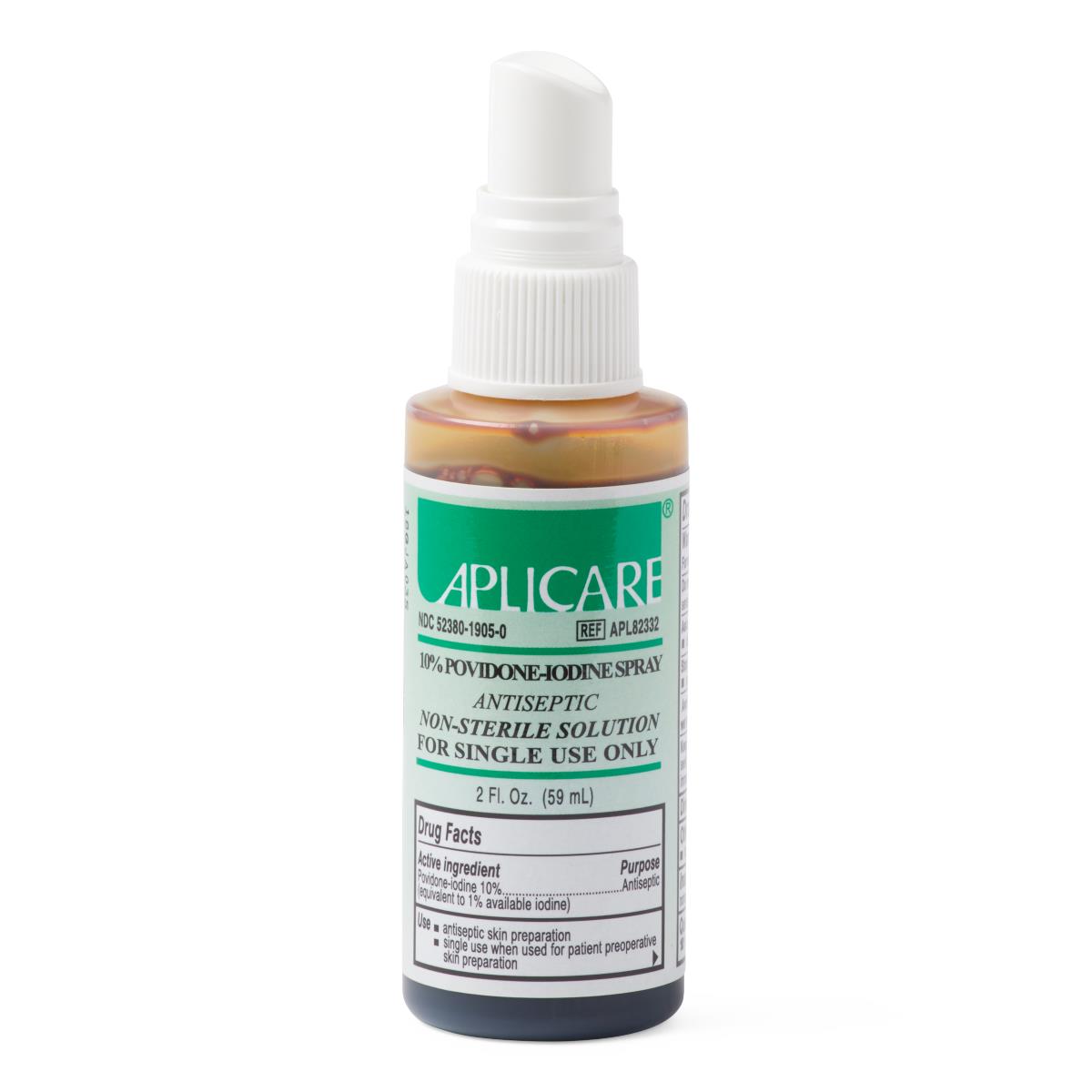 Medline Aplicare 10% Povidone Iodine Prep Solution 2oz Spray - Case of 24 (Latex-Free)