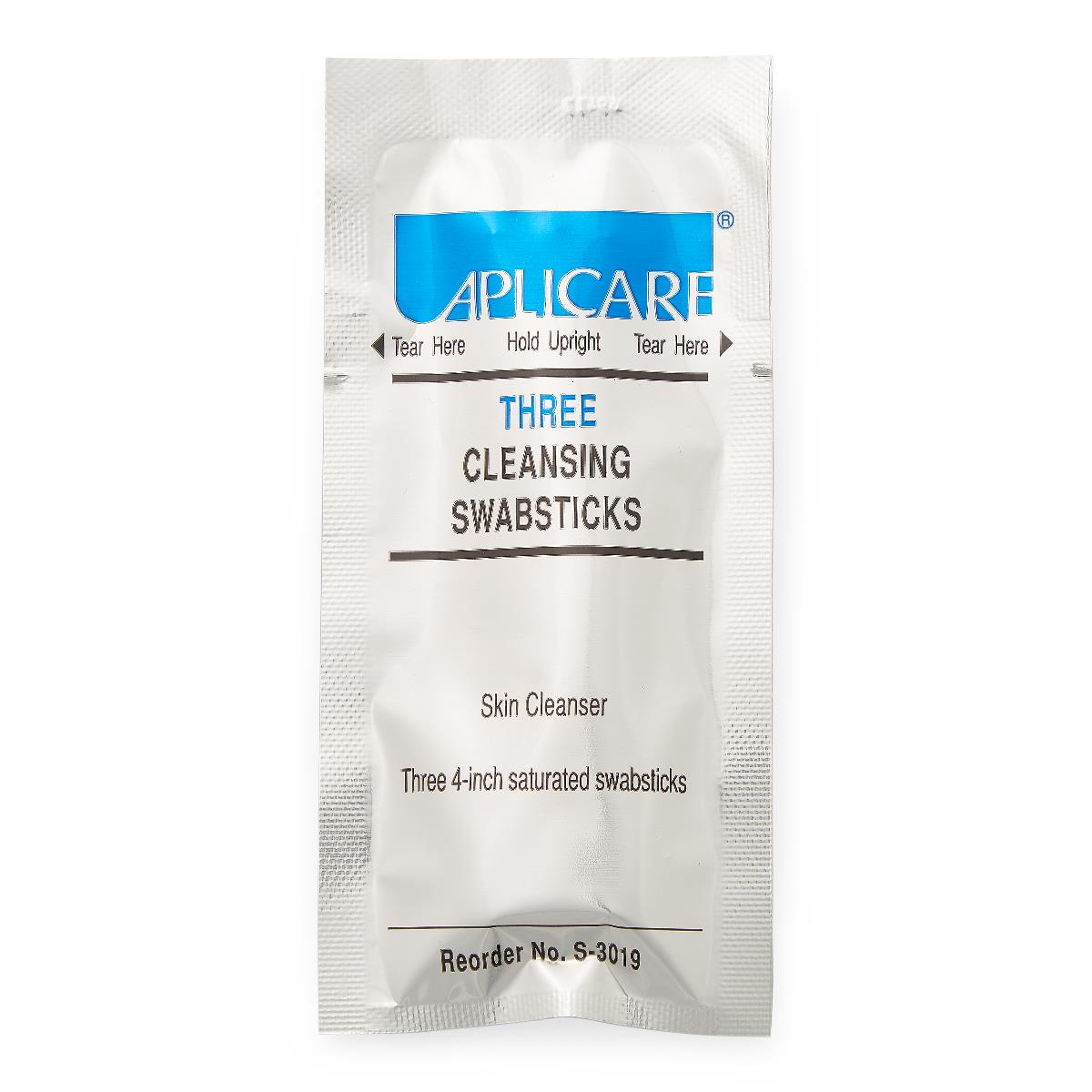 Benzalkonium Chloride Antiseptic Swabsticks - BZK 0.1% Cleansing Wipes for Catheterization & Wound Care, 4 Inch, 1500/Case