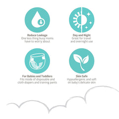 Thin Booster Diaper Liner - 3.5 x 11.5 Inch, Adhesive Strip, Fragrance Free - Case of 192