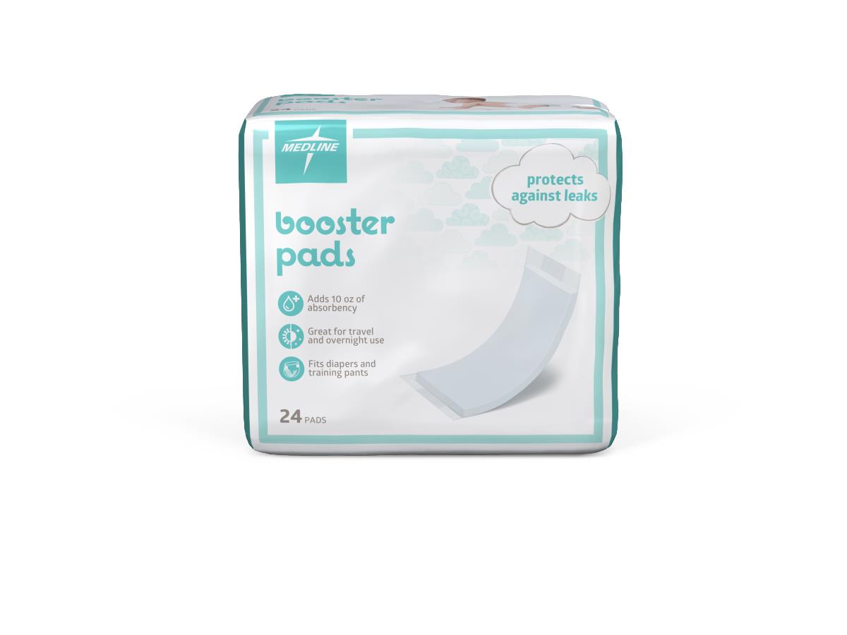 Thin Booster Diaper Liner - 3.5 x 11.5 Inch, Adhesive Strip, Fragrance Free - Case of 192