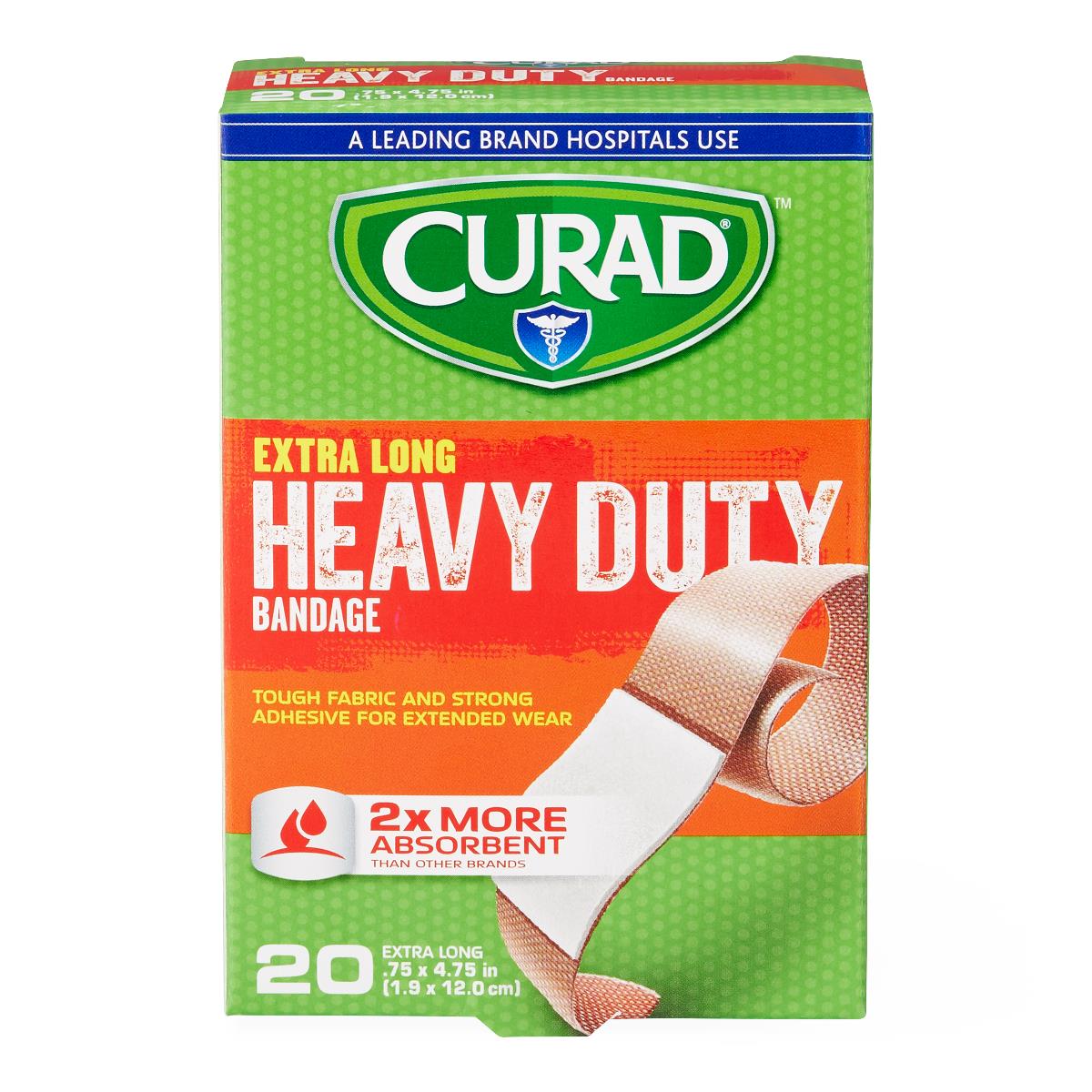CURAD Extreme Hold Bandages - Heavy Duty Fabric Adhesive Bandages for Maximum Wound Protection