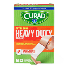 CURAD Extreme Hold Bandages - Heavy Duty Fabric Adhesive Bandages for Maximum Wound Protection