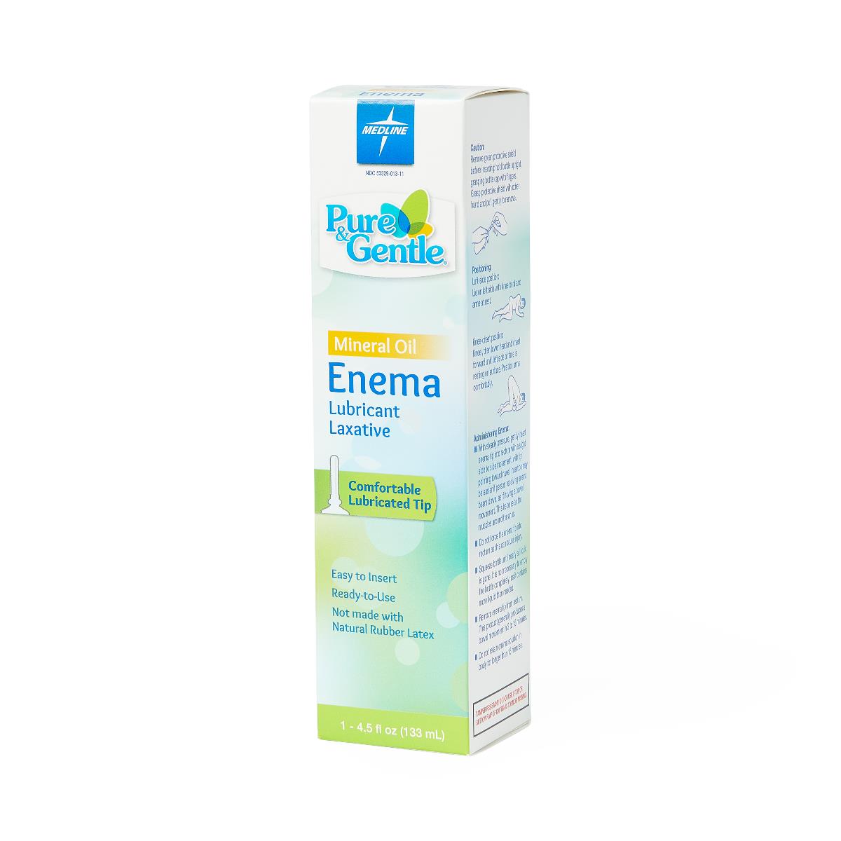 Pure and Gentle Disposable Mineral Oil Enema - 4.5 oz Fast-Acting Constipation Relief