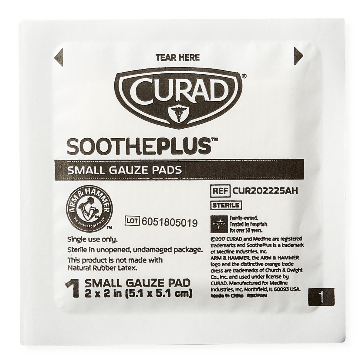 Curad Sootheplus Baking Soda Infused Gauze Pads - Sterile Wound Care Dressing