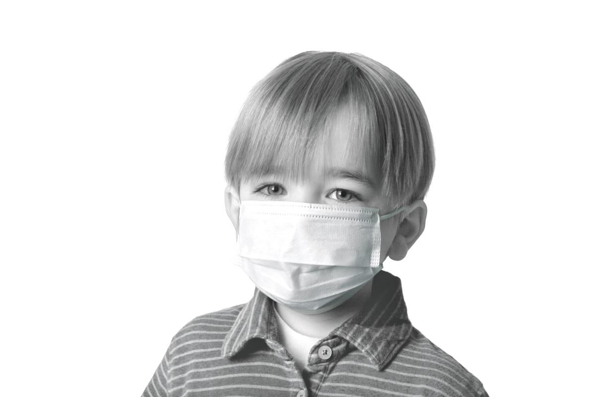 Curad Procedure Face Mask for Children - White Pleated Earloop Design (Child Size)