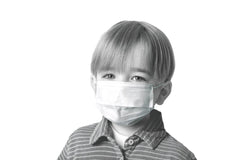 Curad Procedure Face Mask for Children - White Pleated Earloop Design (Child Size)