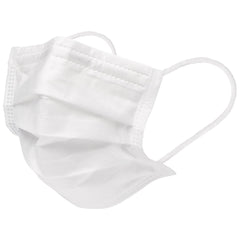 Curad Procedure Face Mask for Children - White Pleated Earloop Design (Child Size)
