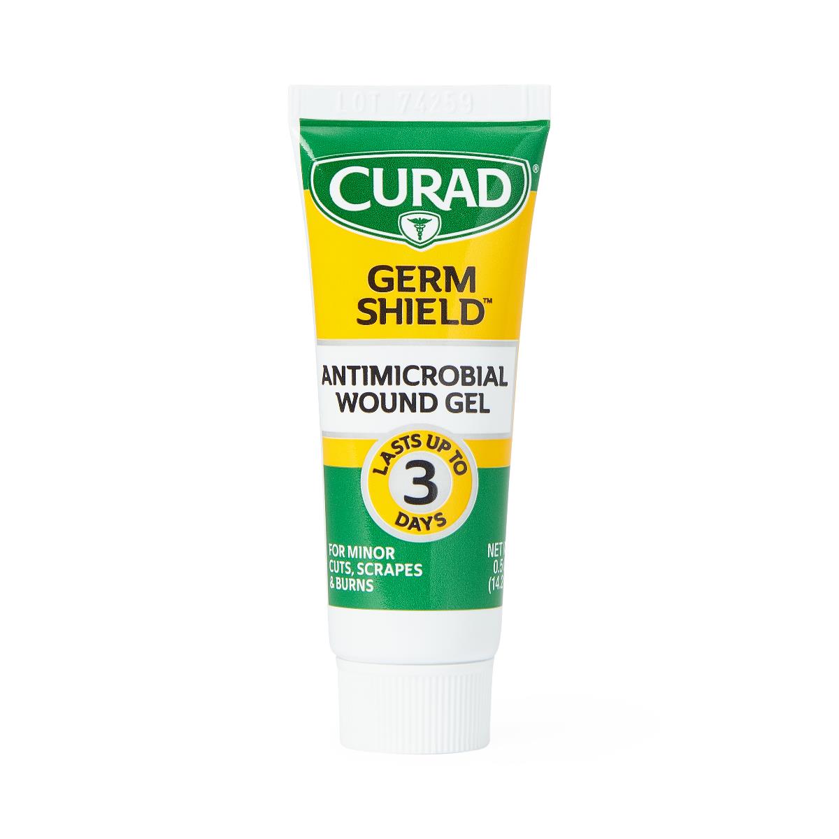 Curad Germ Shield Antimicrobial Wound Gel with Silver - 0.5 oz Tube