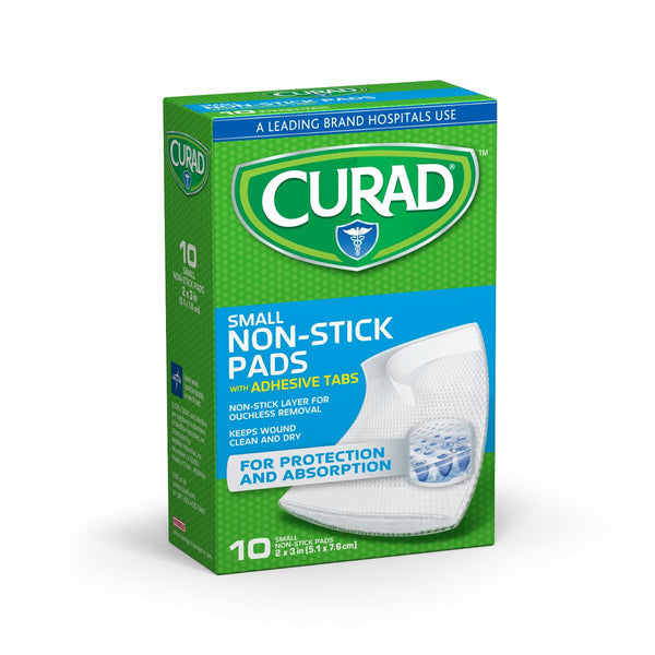 Curad Sterile Non-adherent Pads with Adhesive Tabs - Soft Absorbent Wound Dressing