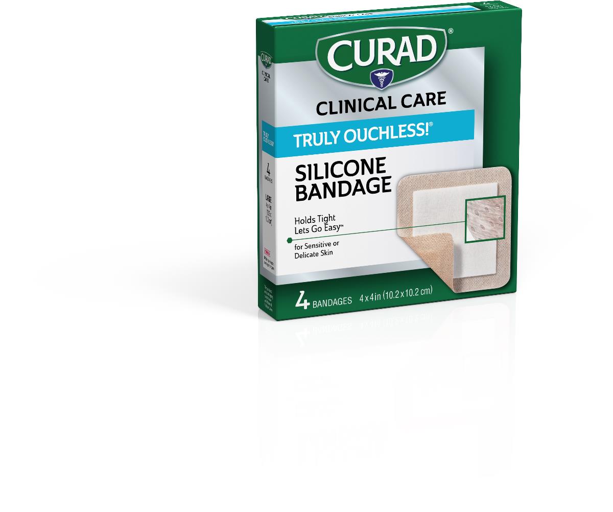 Curad Silicone Flexible Fabric Bandages - Truly Ouchless Repositionable Adhesive Bandages