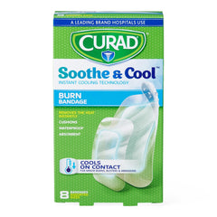 Curad Soothe And Cool Clear Waterproof Hydrogel Bandage - Instant Heat Relief for Burns, Blisters & Abrasions