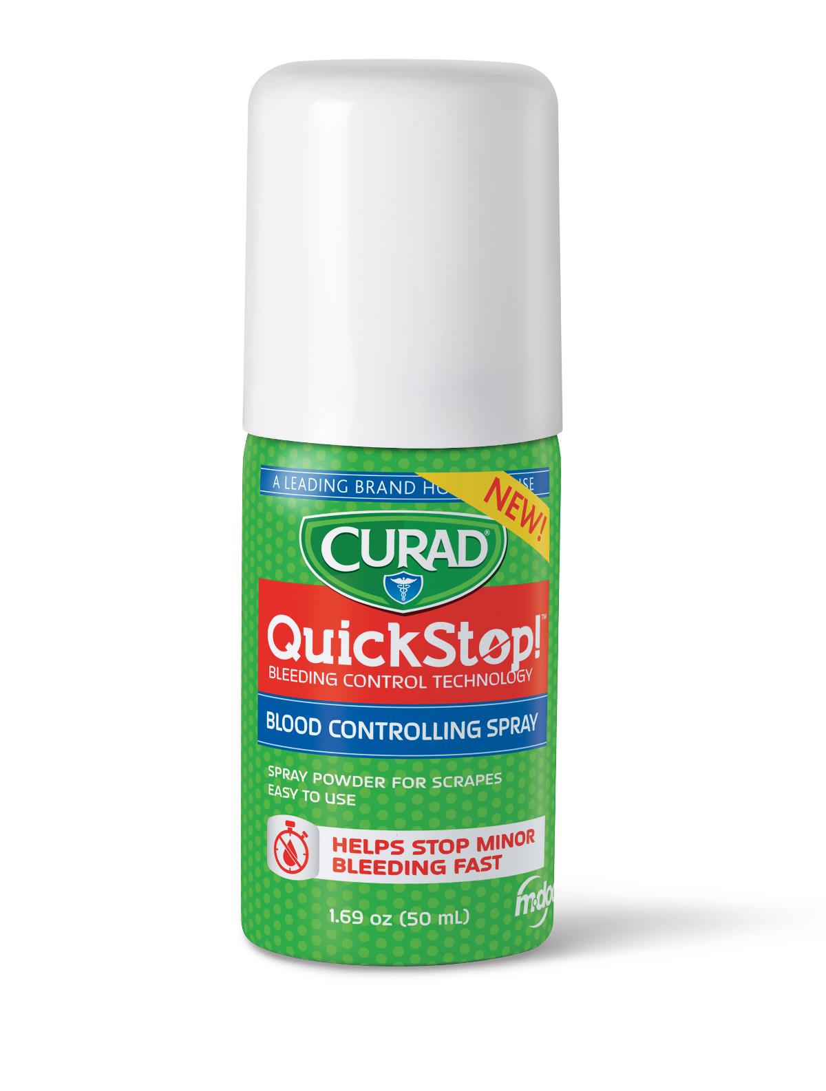 Curad Quick-Stop Bleeding Control Spray Powder - Fast Acting Wound Care for Cuts & Scrapes