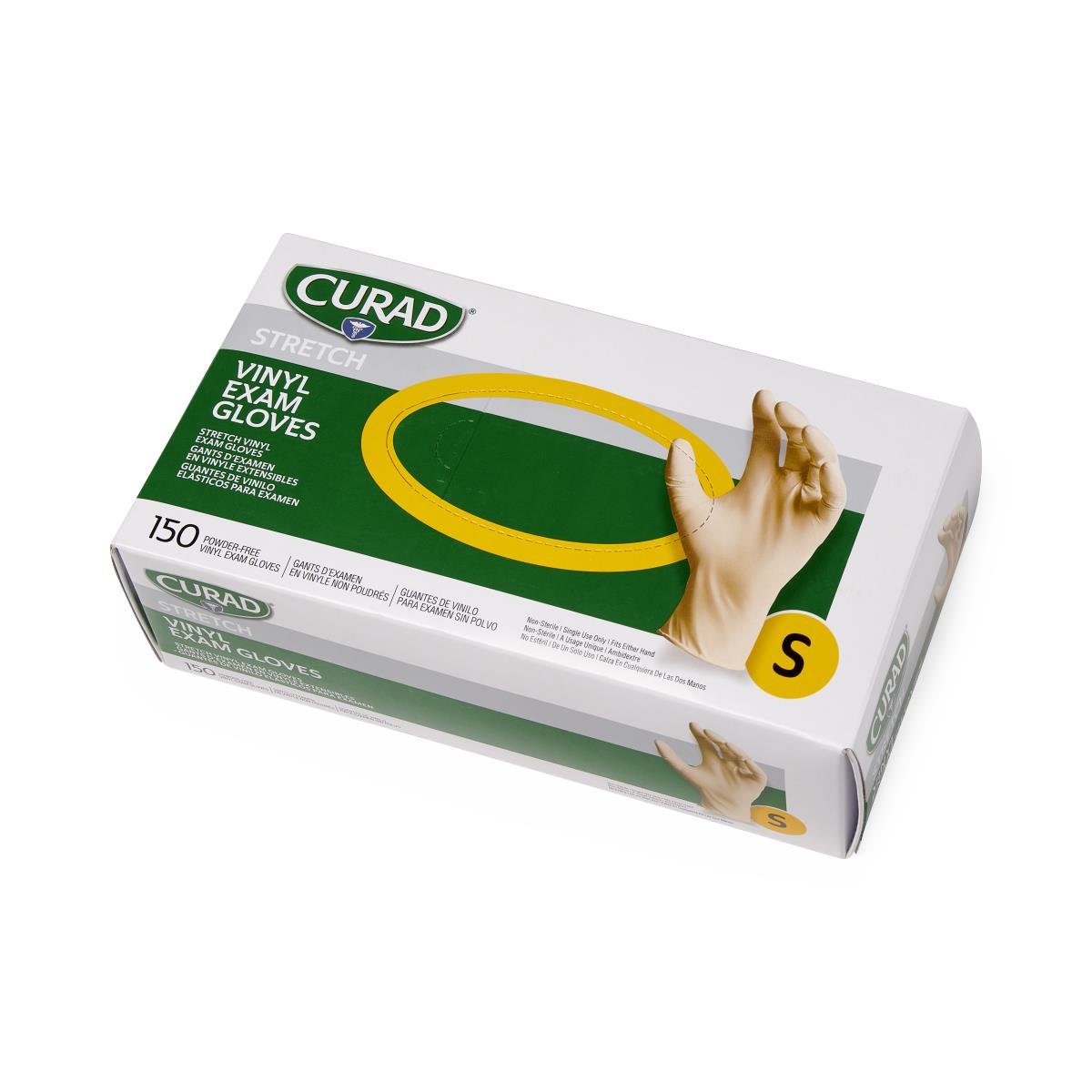 Curad Powder-Free Stretch Vinyl Exam Gloves - Medical Grade Disposable Gloves for Healthcare Professionals