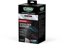 Curad Performance Series Ironman Shoulder Support with Infrared Technology - Adjustable Compression & Hot/Cold Therapy