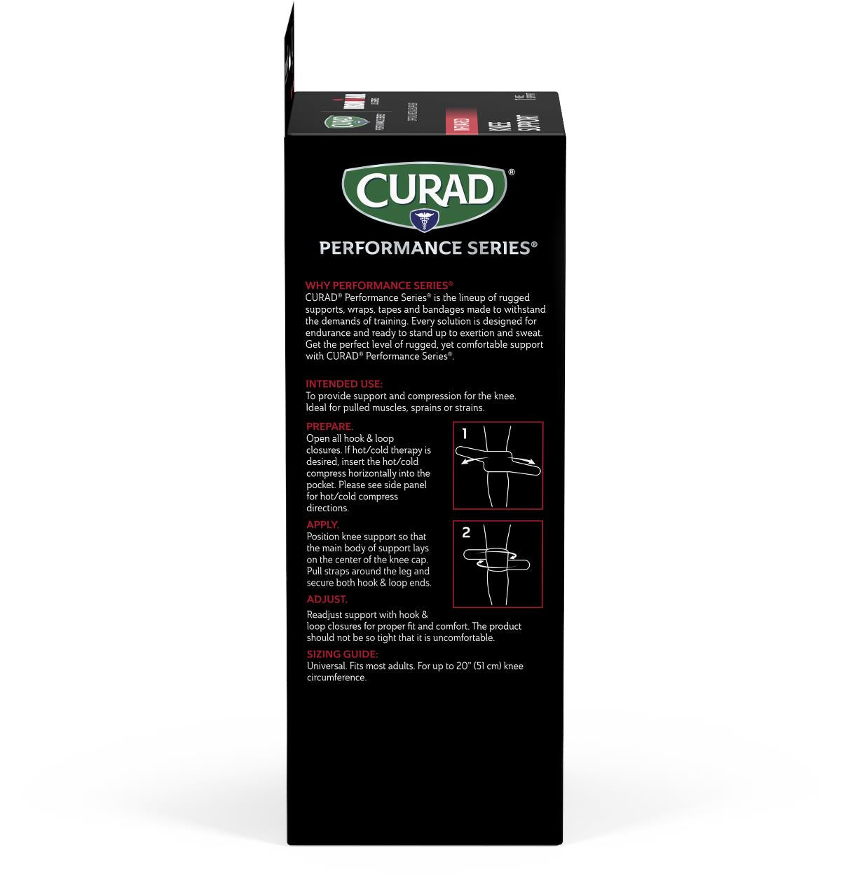 Curad Performance Series Infrared Knee Support - CELLIANT Technology for Pain Relief & Recovery
