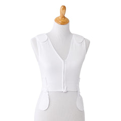 Post-Surgical Compression Bra with Front Zipper - Bamboo Fabric Recovery Support Garment, Size 3XL