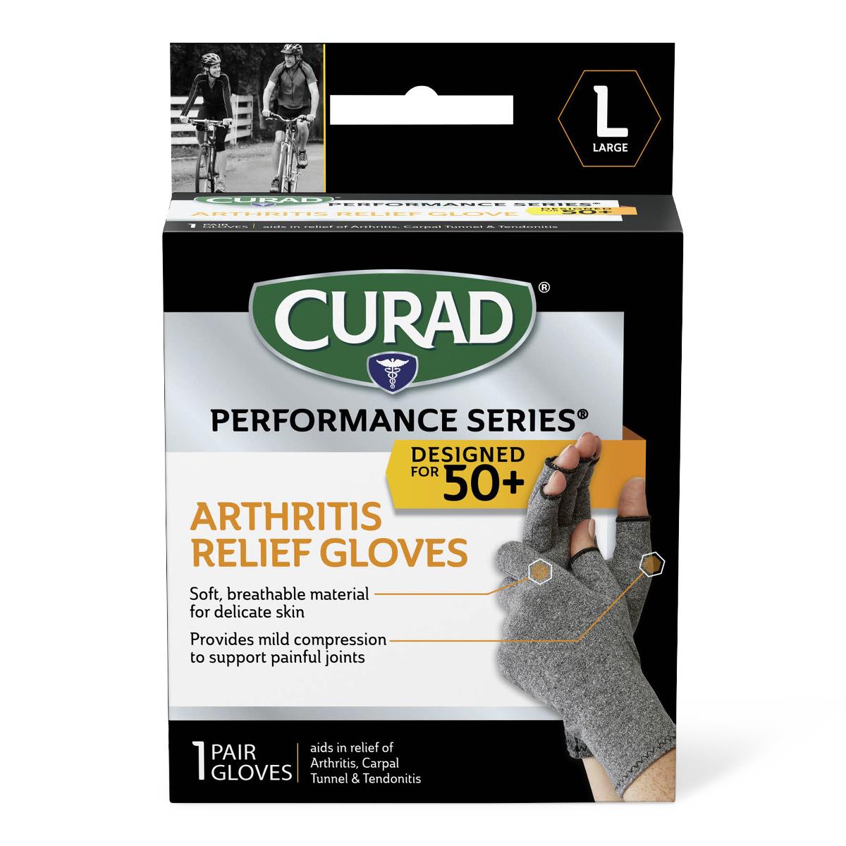 Performance Series 50+ Arthritis Support Gloves - Compression Hand Support for Carpal Tunnel, Tendonitis & Joint Pain Relief