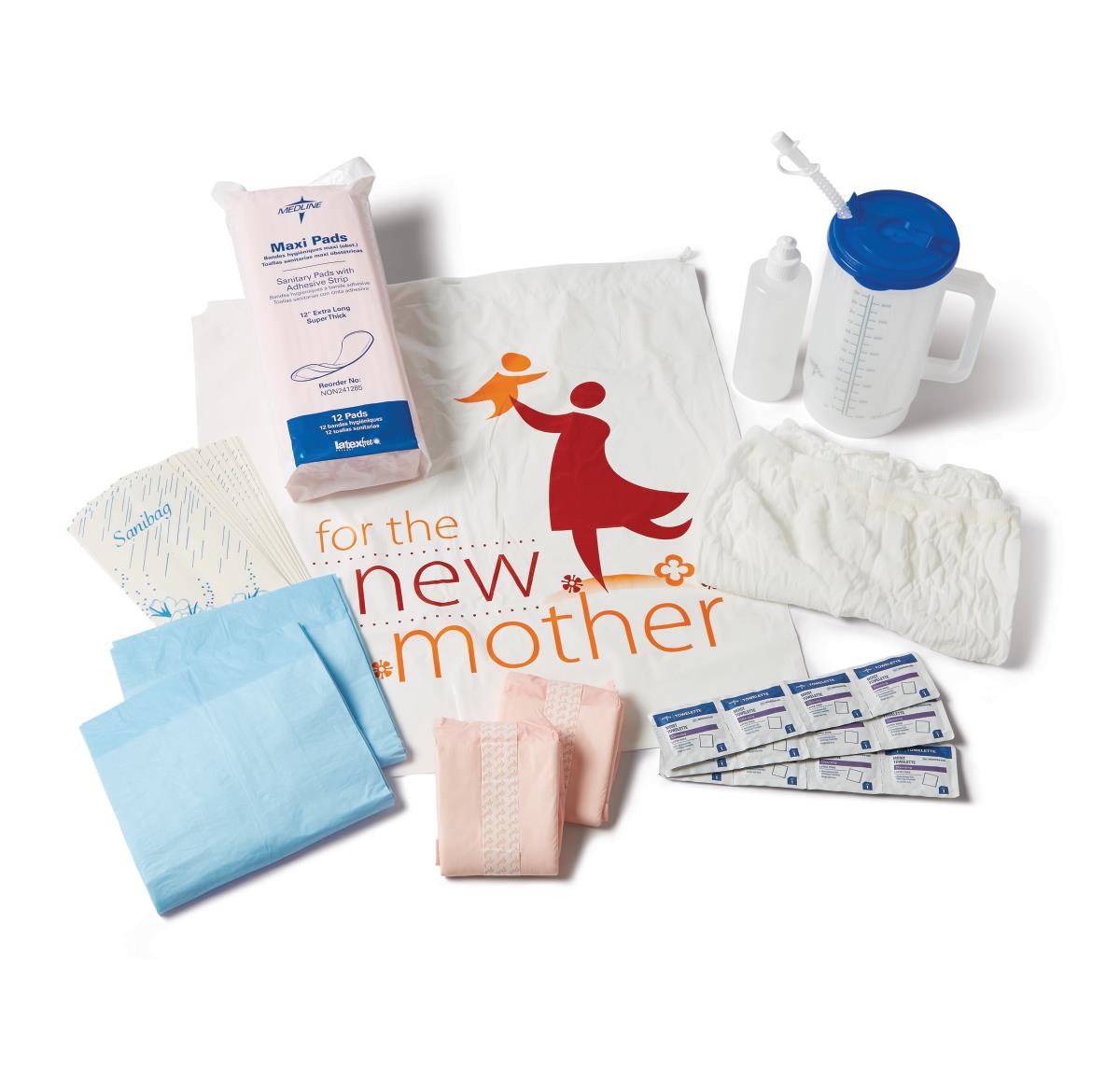 Medline Platinum Maternity Kit - Complete Postpartum Care Essentials - Case of 9