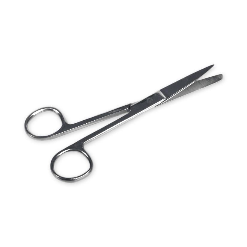 Medline O.R. Sharp-Blunt Straight Scissors - Surgical Grade Stainless Steel (4.5" & 5.5")