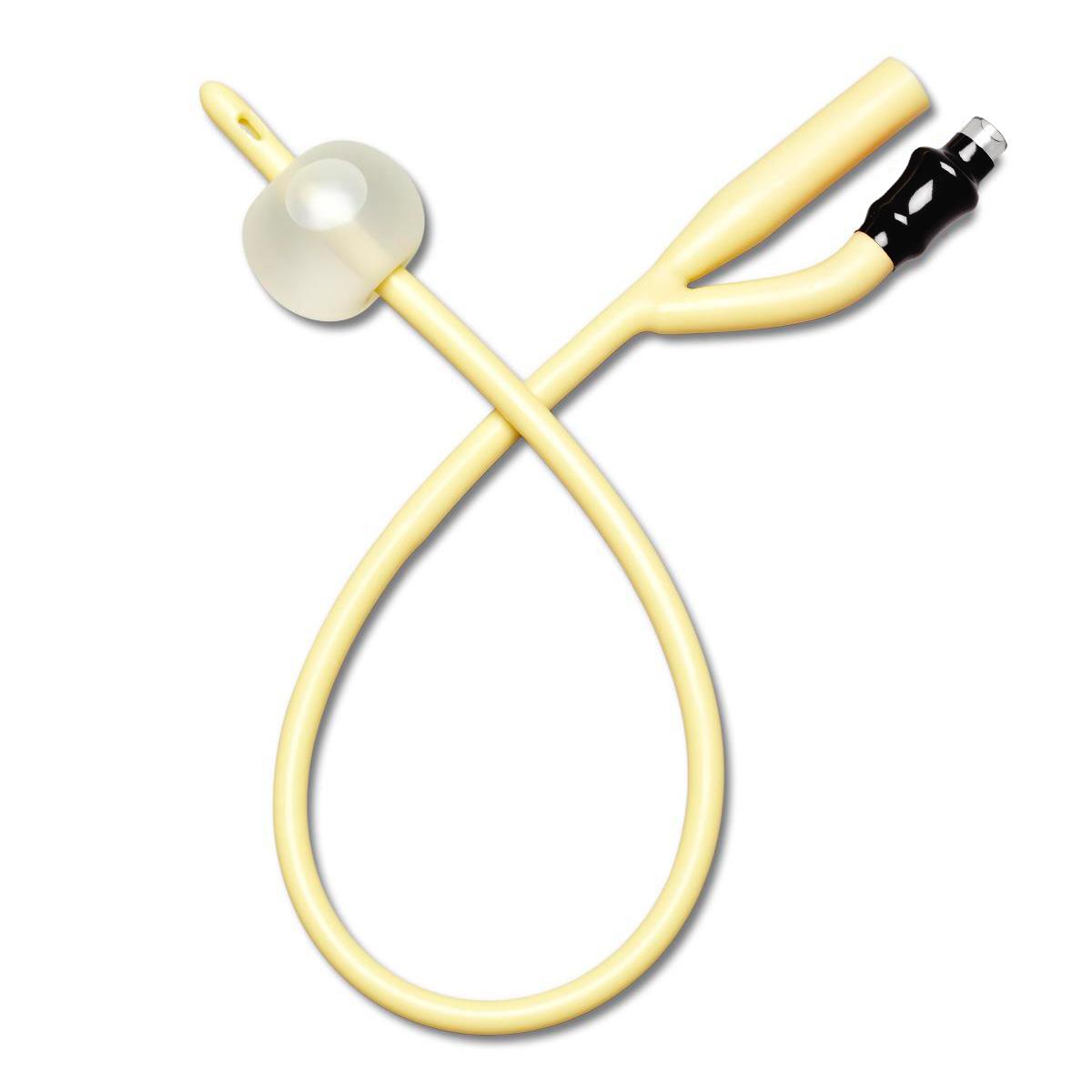 Medline 3-Way Silicone-Elastomer Coated Latex Foley Catheter - 16 Fr, 30ml Balloon - Continuous Irrigation System