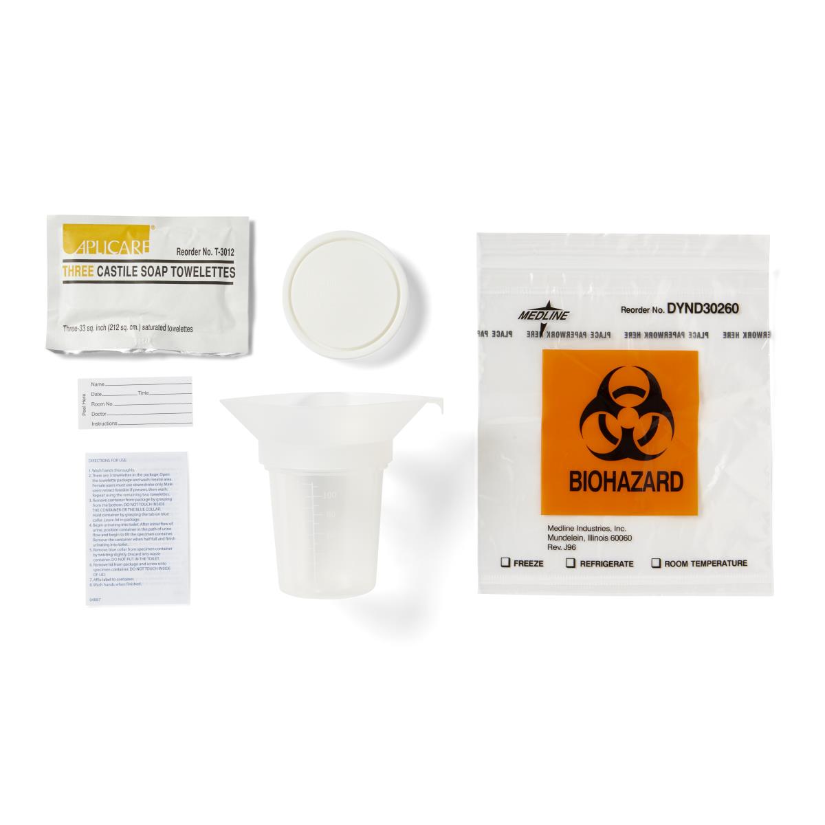 Container Specimen Midstream Medline Deluxe Midstream Urine Collection Kit 3oz - Sterile Specimen ...