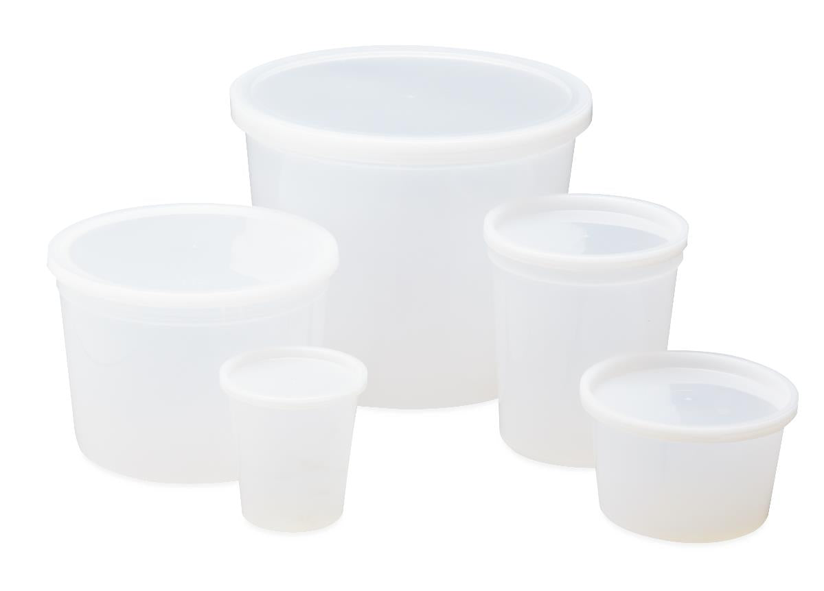 Polypropylene Pathology Specimen Containers with Snap-Lock Lids - 16oz Laboratory Collection Jars