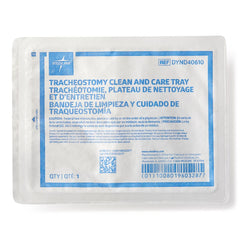 Medline Tracheostomy Care Kit with Dressing - Complete Sterile Trach Maintenance Kit with Triple-Compartment Tray