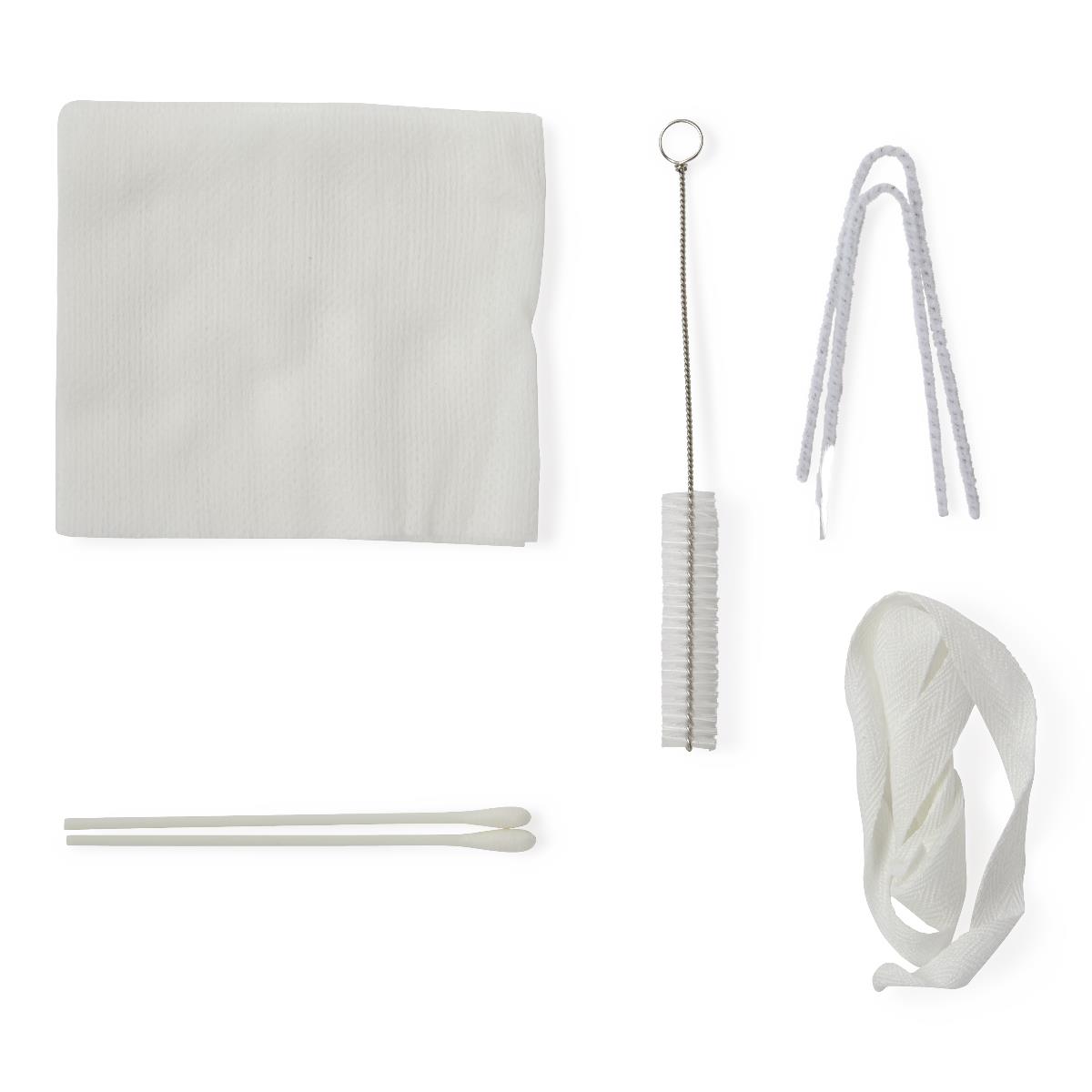 Medline Tracheostomy Care and Cleaning Tray - Sterile Medical Kit with Gloves, Gauze & Brush