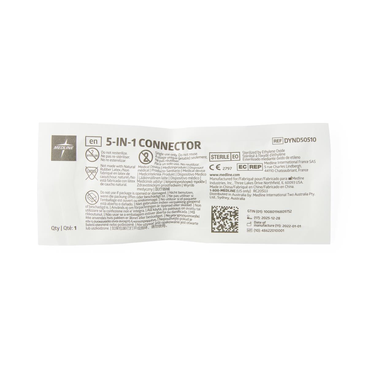6-In-1 Y-Shaped Sterile Tubing Connector - Universal Medical Grade Connection System