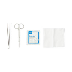 Suture Removal Tray with Adson Forceps and Littauer Scissors - Sterile Medical Kit
