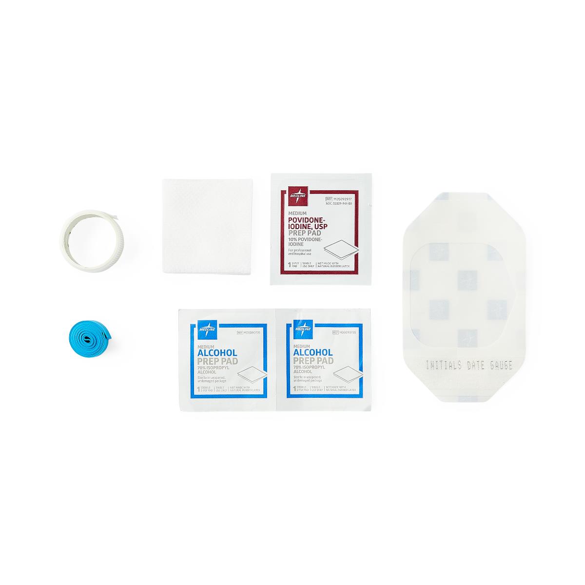 Medline 8-Piece IV Start Kit - Sterile Alcohol Prep Pads & Medical ...