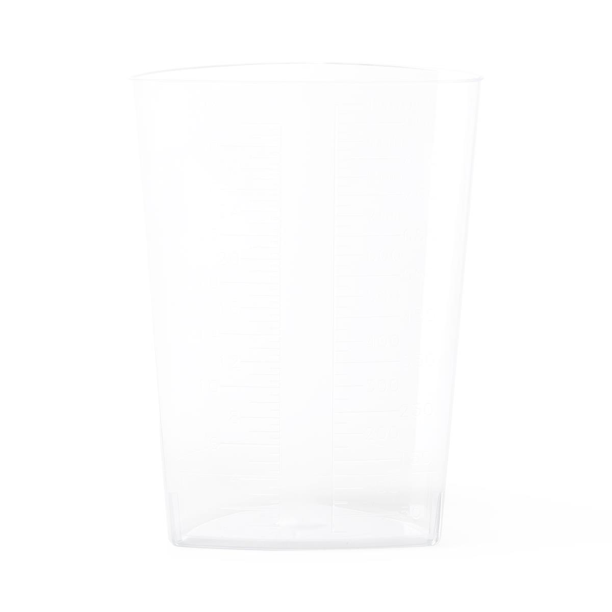 Medline 1000mL Graduated Container - Clear Reusable Medical Measuring Cup with Etched Graduations