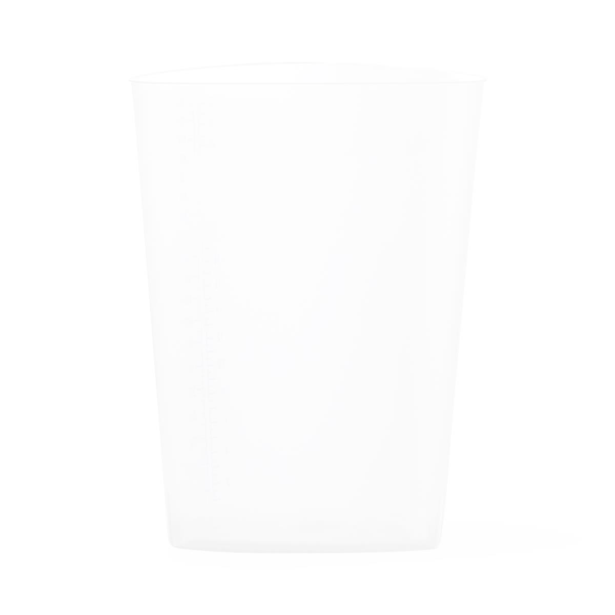Medline 1000mL Graduated Container - Clear Reusable Medical Measuring Cup with Etched Graduations
