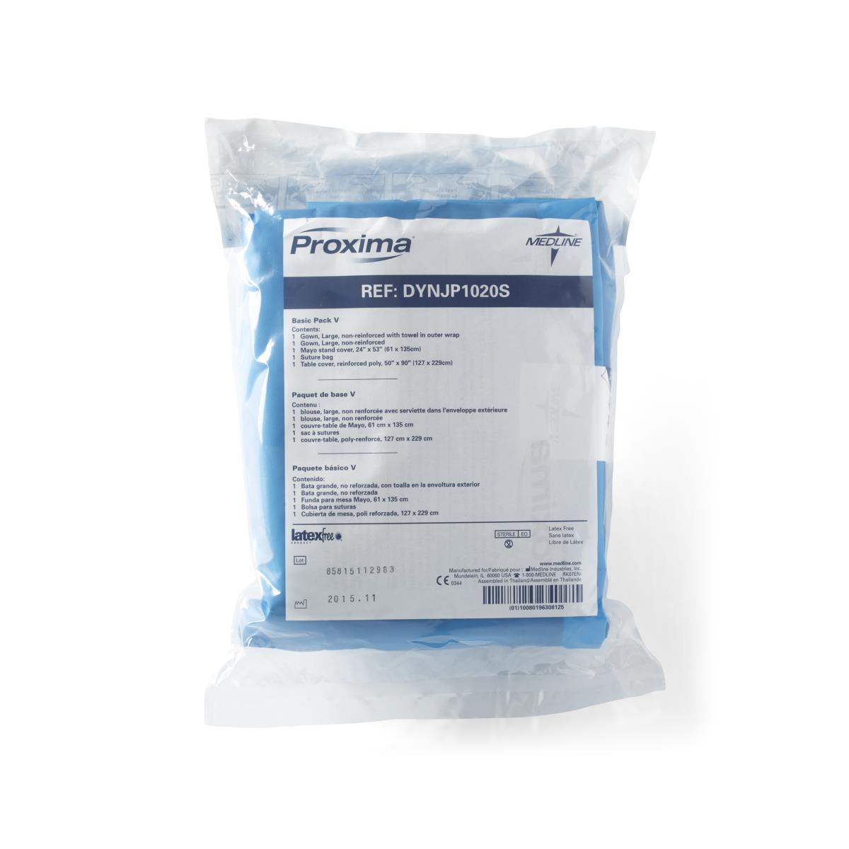 Sterile Basic Surgical Pack V - Premium Medical Grade Procedure Kit with Reinforced Table Cover and Gowns