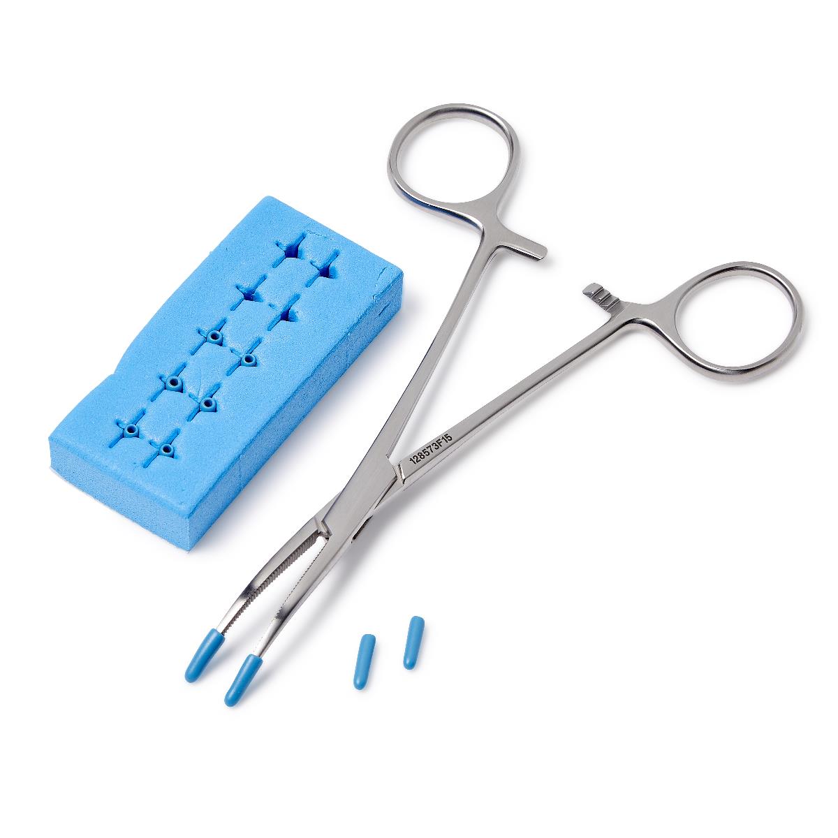 X-Ray Detectable Blue Foam Suture Boots - Sterile Surgical Instrument Protection