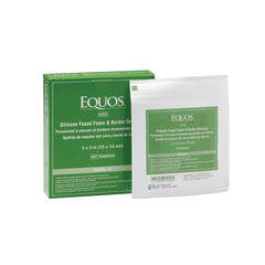 Equos 5-Layer Square Foam Wound Dressing with Silicone Adhesive Border - Advanced Exudate Management