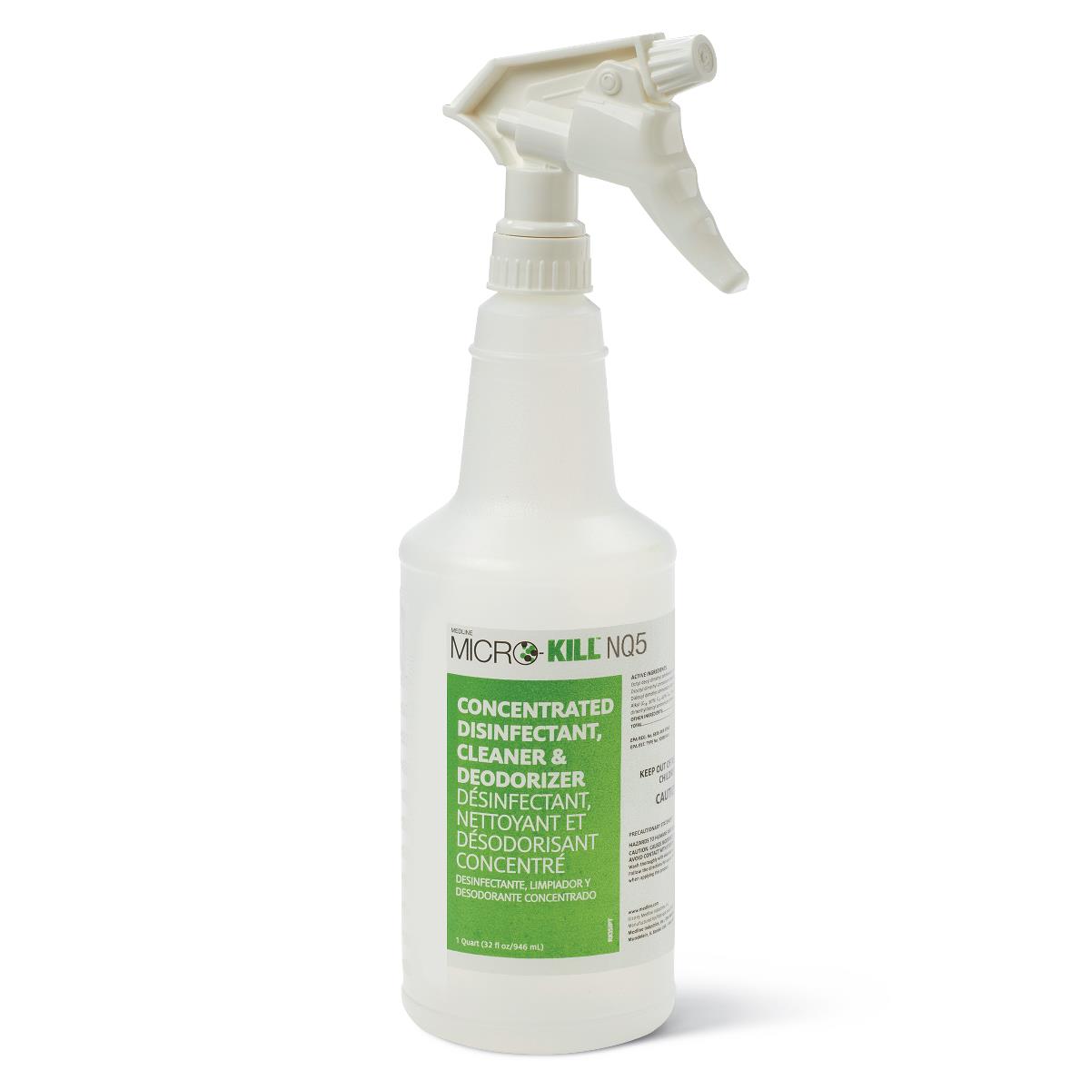 5 Minute Micro-Kill NQ5 Quaternary Disinfectant - Empty Bottle - Case of 6 | 1:256 Dilution