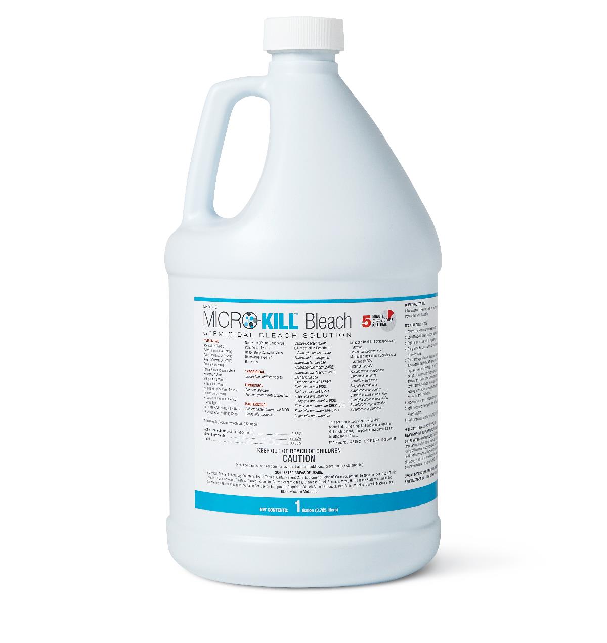 Medline Micro-Kill Bleach Germicidal Bleach Solutions, Ready-to-Use Disinfectant