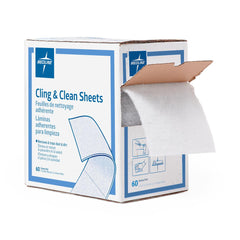 Medline Cling and Clean Dust Sheet - Disposable 2-Sided Cleaning Sheets for Professional Use