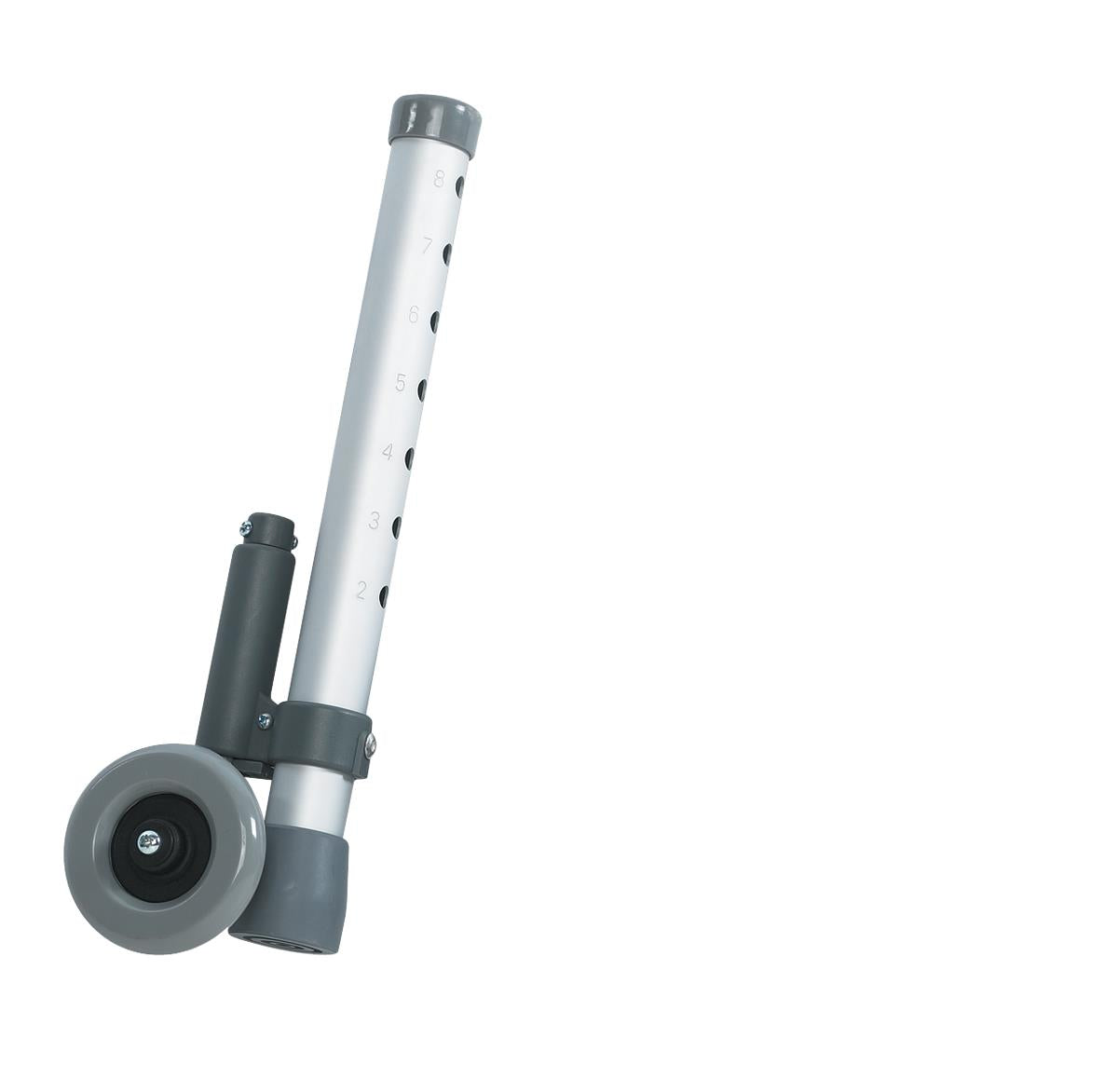 Brake Wheels for Guardian Walkers - Pair of 2 with Height Adjustment - Silver 1" Diameter