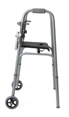 Medline Universal Folding Seat for 2-Button Walker - Portable Walker Chair Attachment 300 lbs Capacity (2/Case)