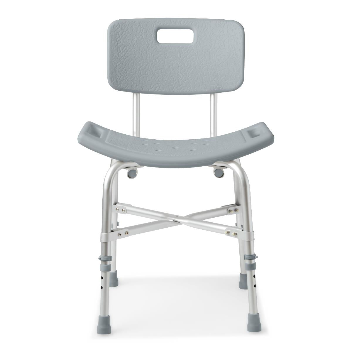 Medline Bariatric Shower Chair with Backrest - 550 lb Capacity, Height Adjustable 15-20 Inches