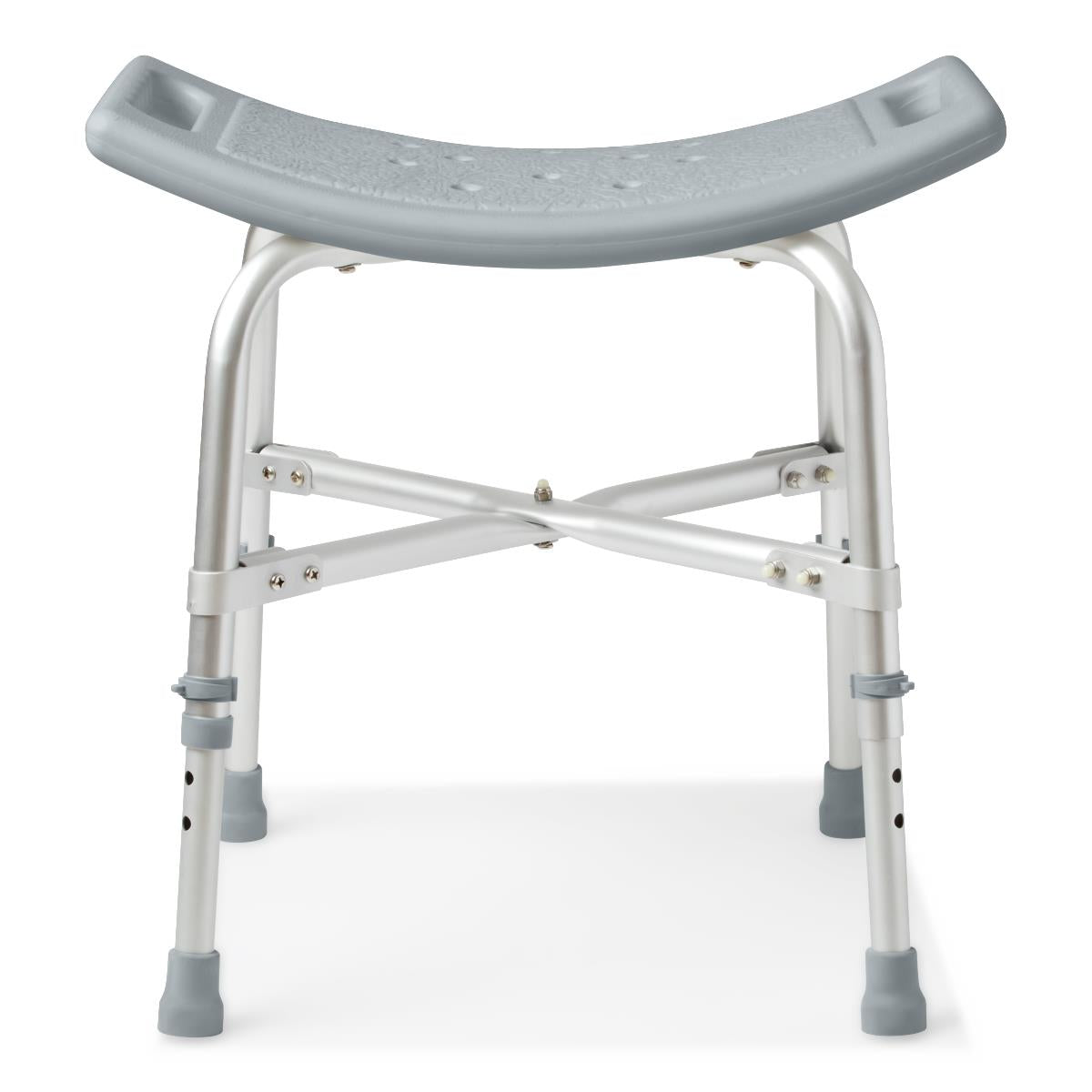 Bariatric Shower Chair Without Back - 550 lbs Capacity, Adjustable Height 15-20 inches