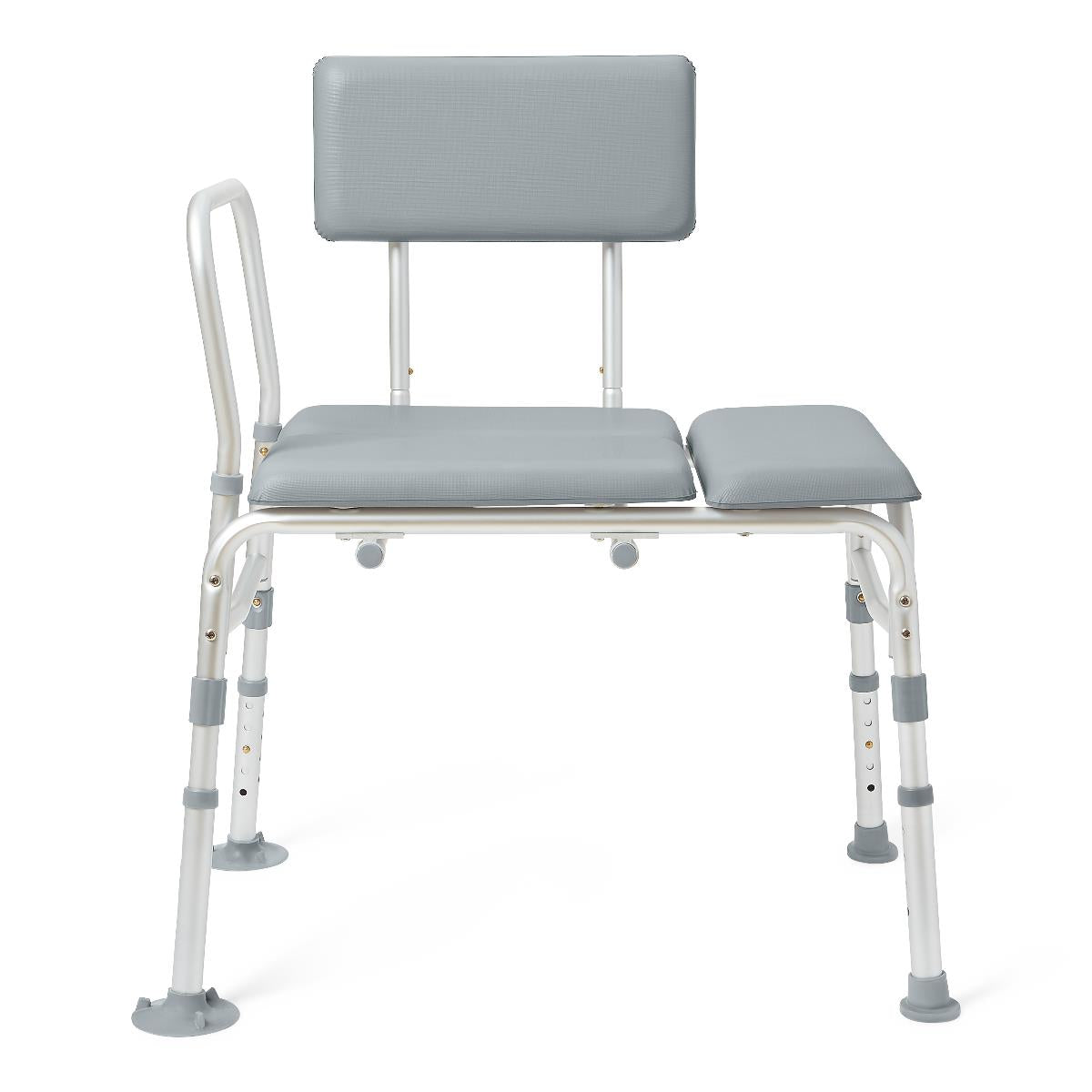Medline Padded Transfer Bench with Suction Cup Feet - 400 lbs Capacity, Tool-Free Assembly