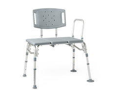 Bariatric Knockdown Transfer Bench 550 lbs Capacity - Adjustable Height 16"-20" with Reversible Back