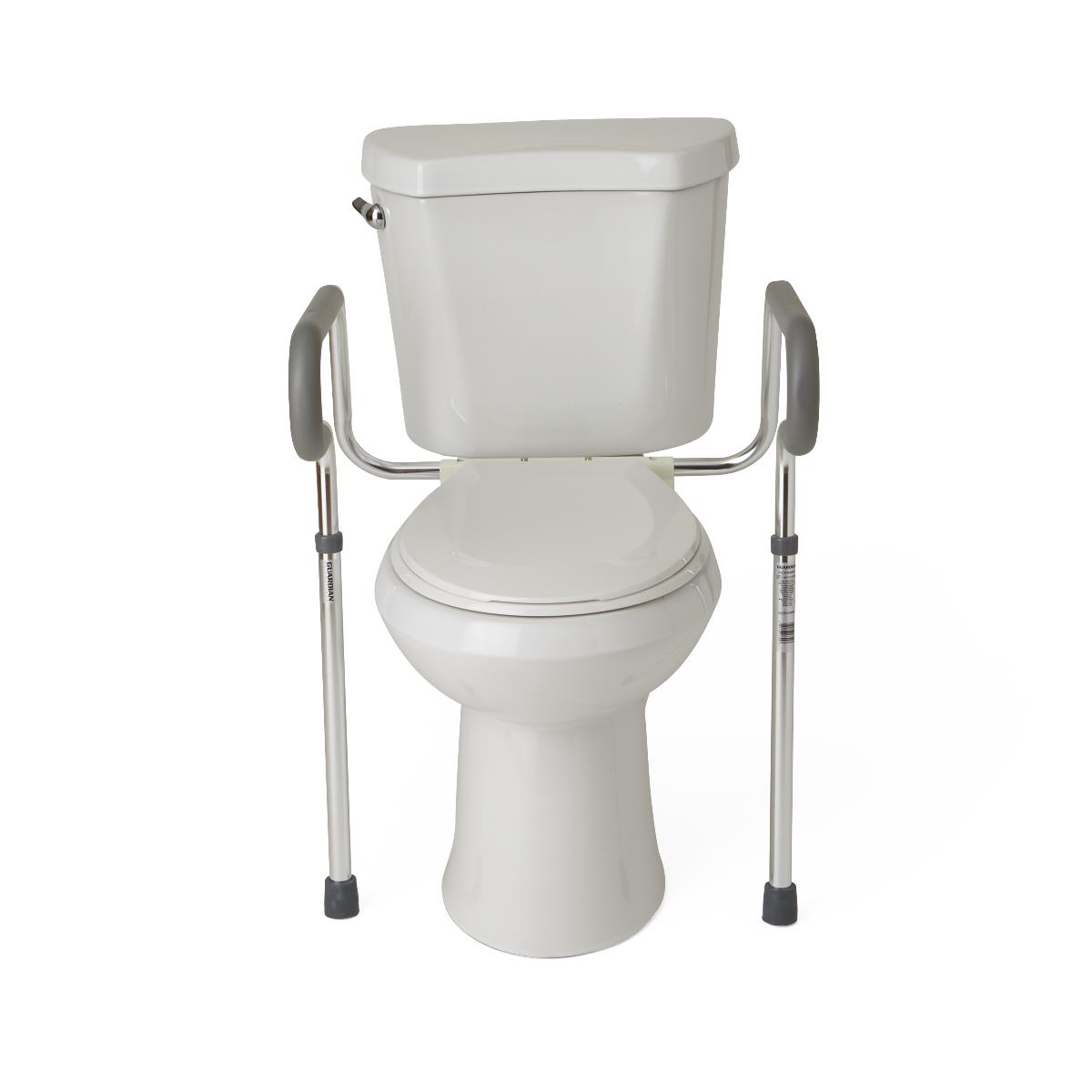 Guardian Toilet Safety Frame - Adjustable Height Aluminum Toilet Safety Rail with 300 lb Capacity