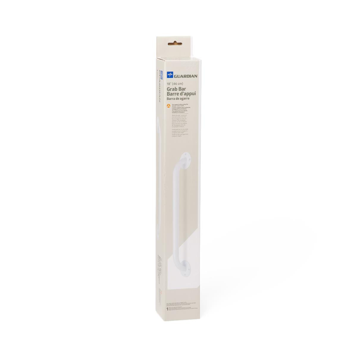 White Enameled Grab Bars - Safety Support Rails for Bathroom, Kitchen & Stairs