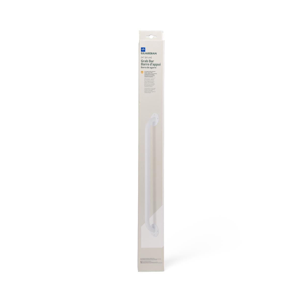 White Enameled Grab Bars - Safety Support Rails for Bathroom, Kitchen & Stairs