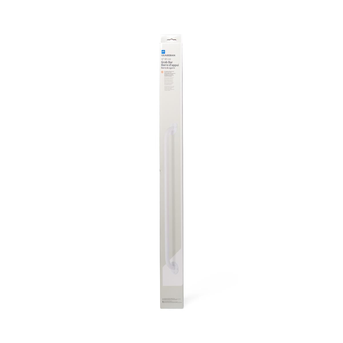 White Enameled Grab Bars - Safety Support Rails for Bathroom, Kitchen & Stairs