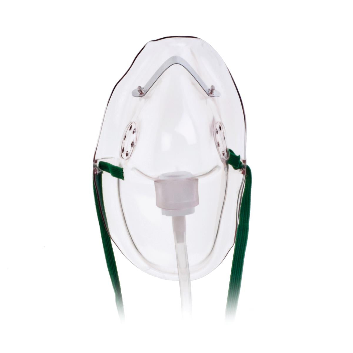 Adult Elongated Oxygen Mask with Adjustable Head Strap and 7-Foot Tubing - Medium Concentration Therapy